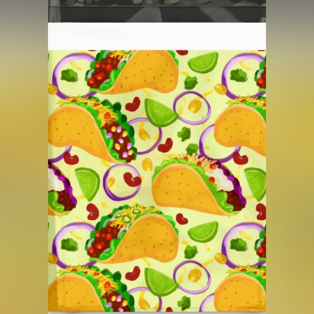 Set of 30 10x13 Poly Mailers Tacos